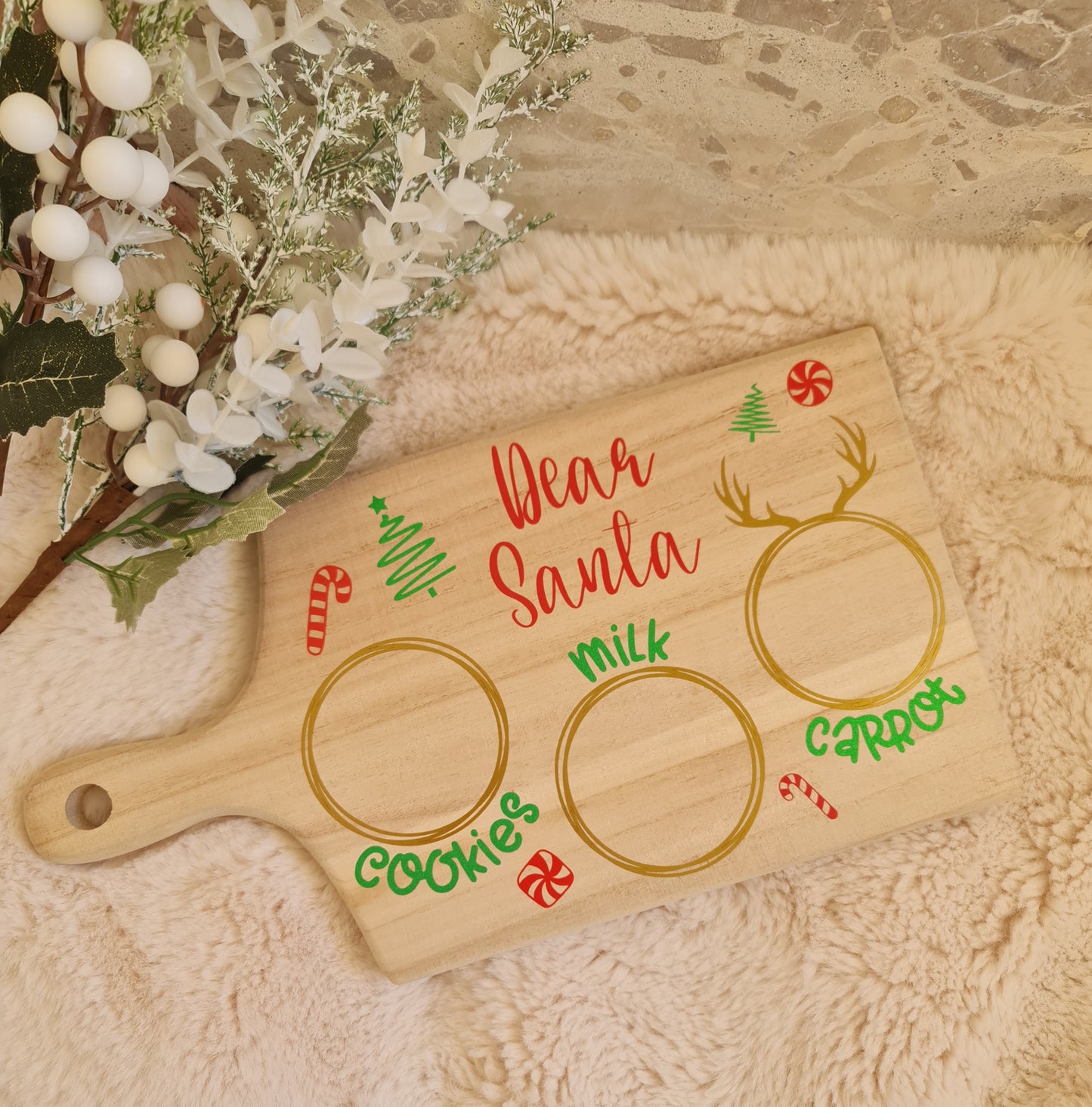 Dear Santa wooden tray