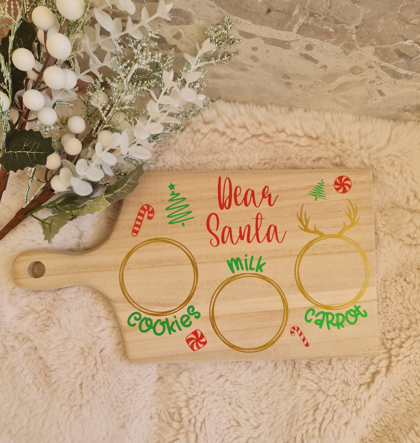 Dear Santa wooden tray