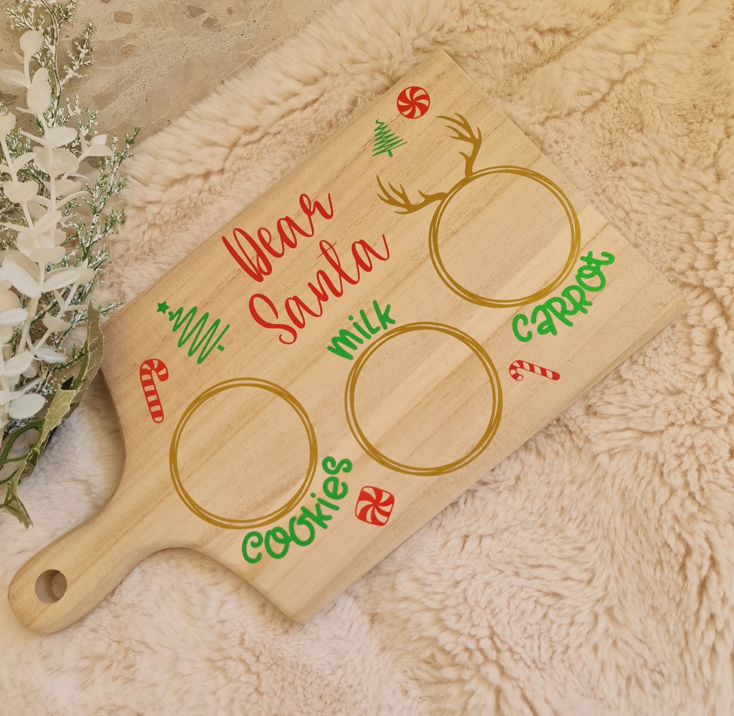 Dear Santa wooden tray