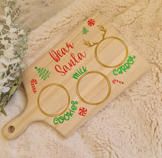 Dear Santa wooden tray