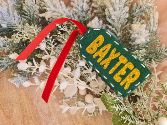 Personalised Christmas gift tag/decoration