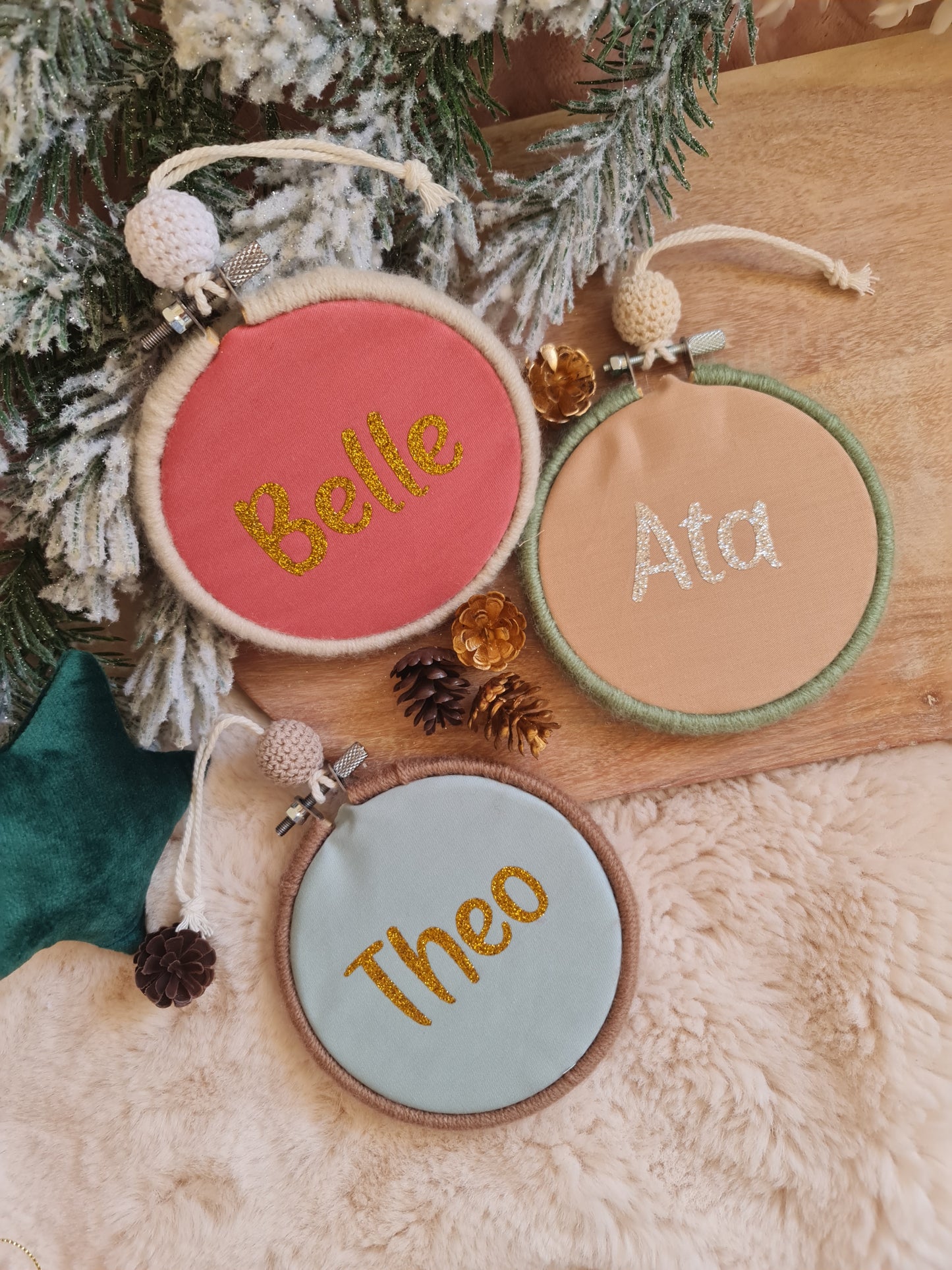 Personalised Christmas ornament - beige
