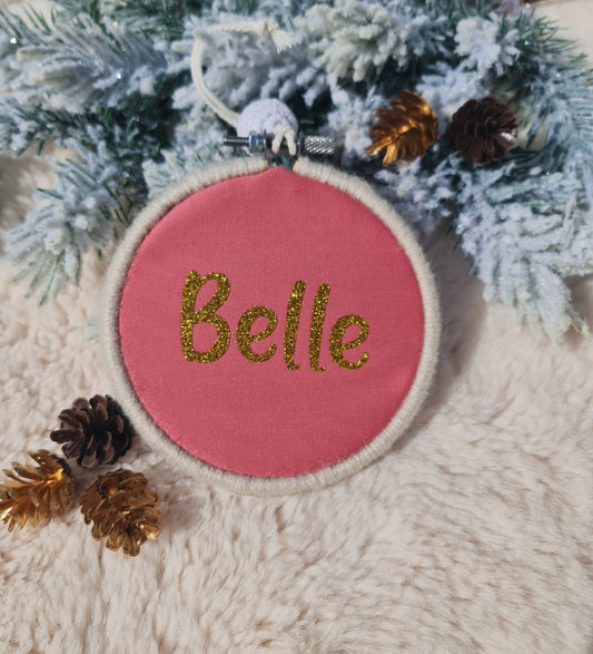 Personalised Christmas ornament - dusty pink
