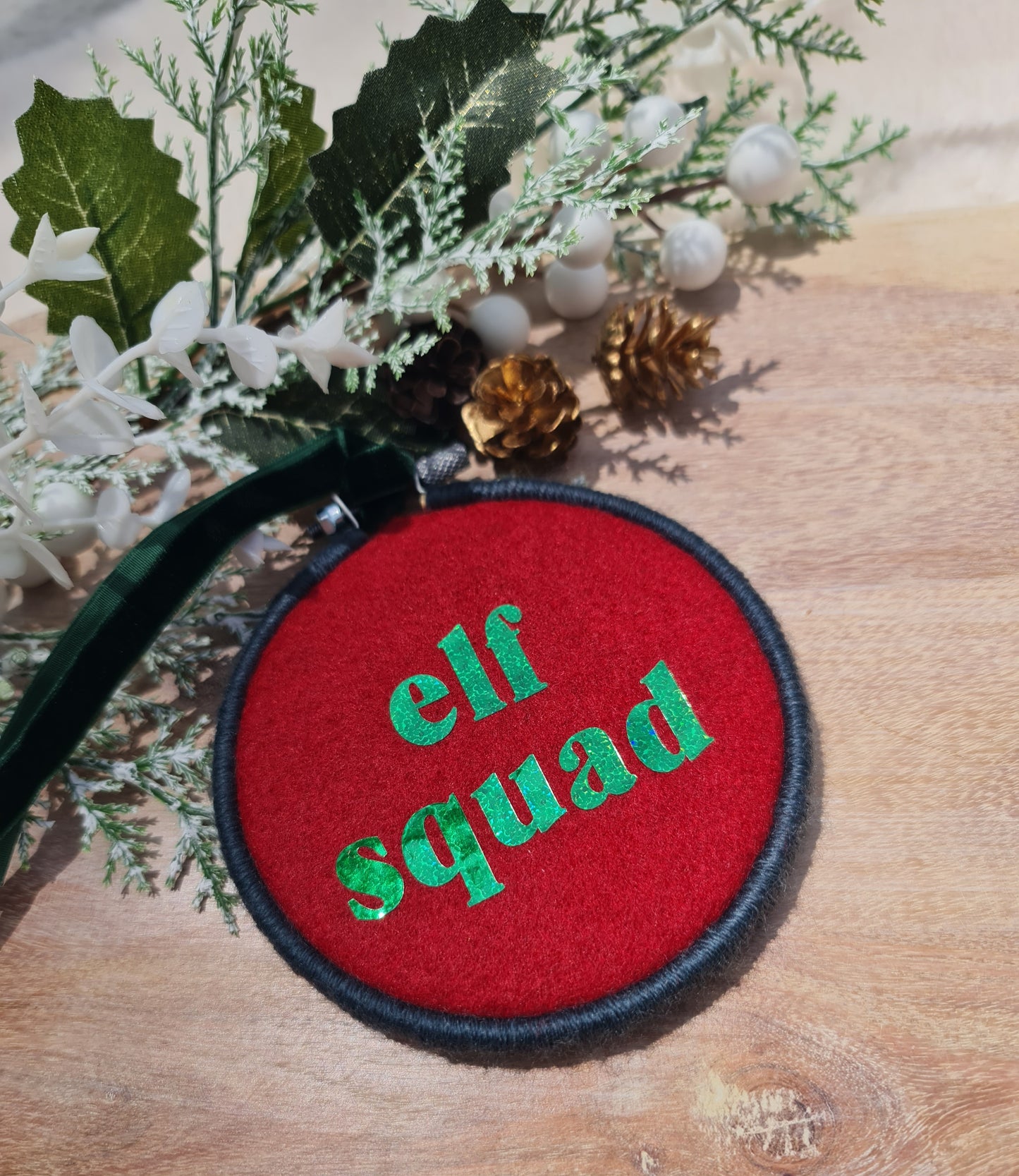 Elf squad Christmas ornament