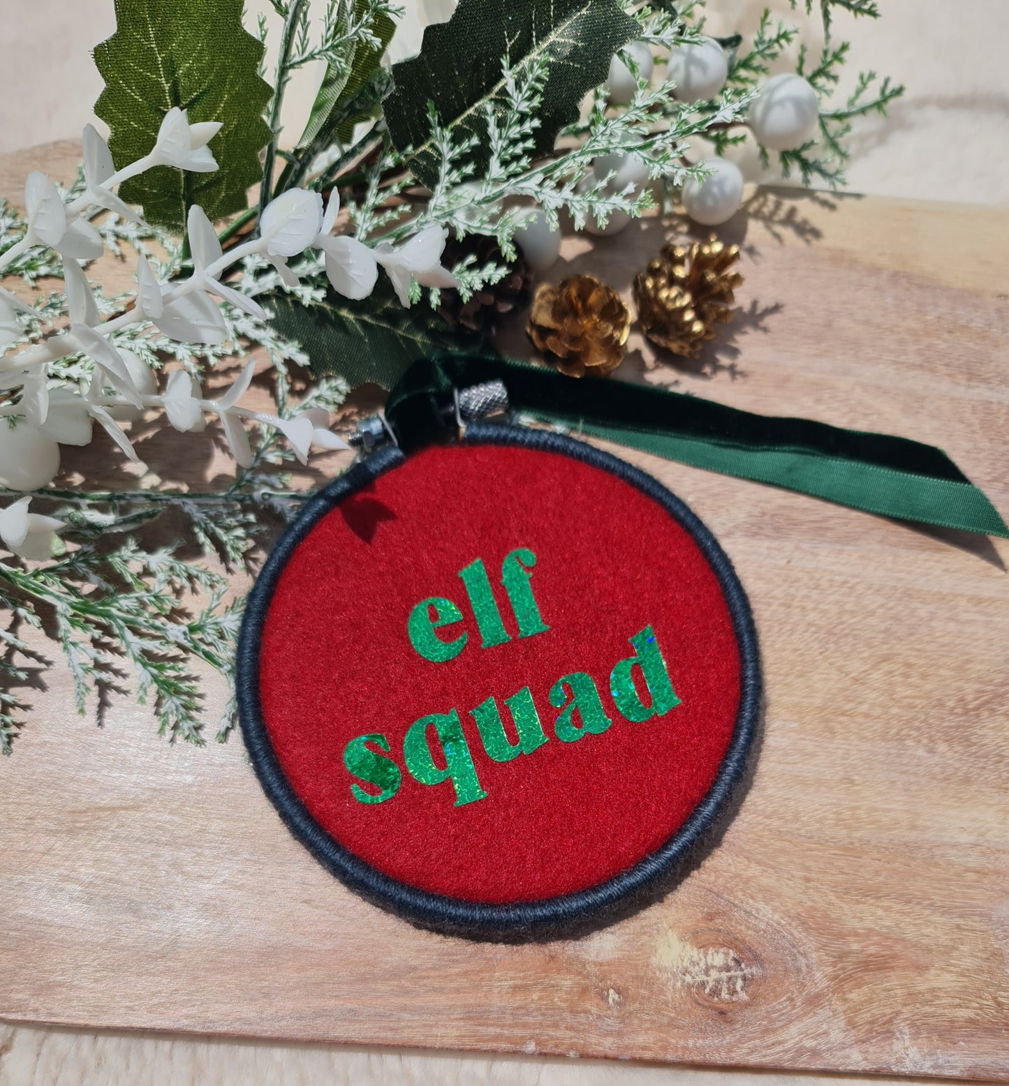 Elf squad Christmas ornament