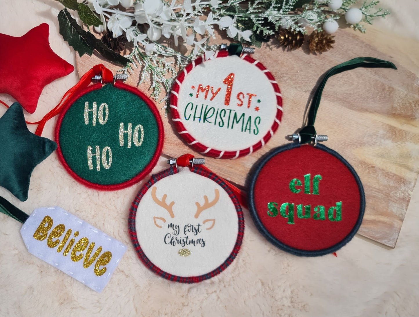 Elf squad Christmas ornament
