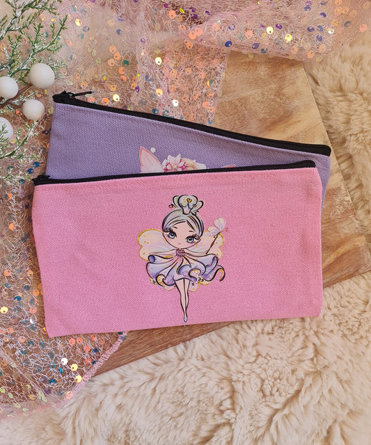Pink Pencil case / cosmetic bag