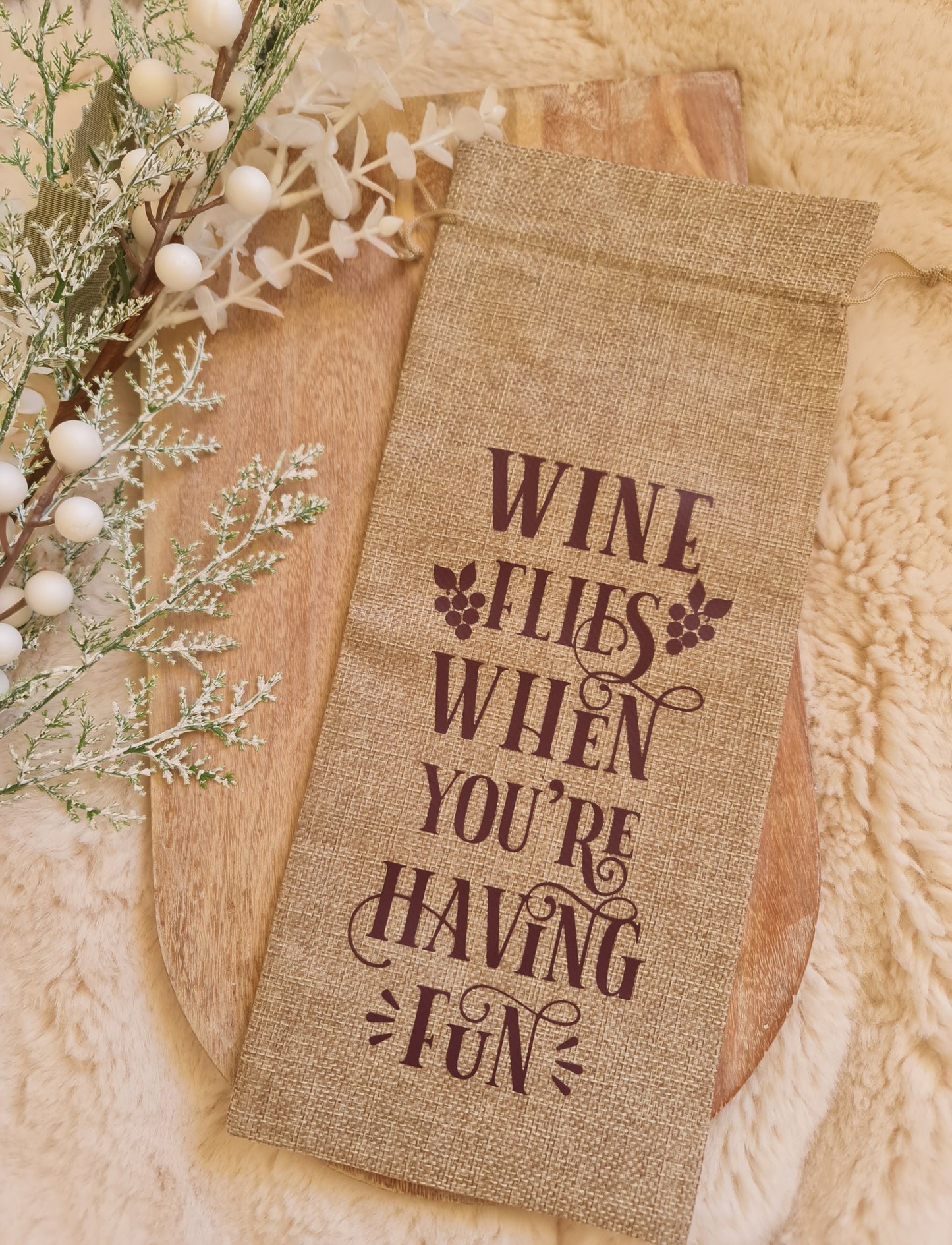 Wine gift bag "wine flies"