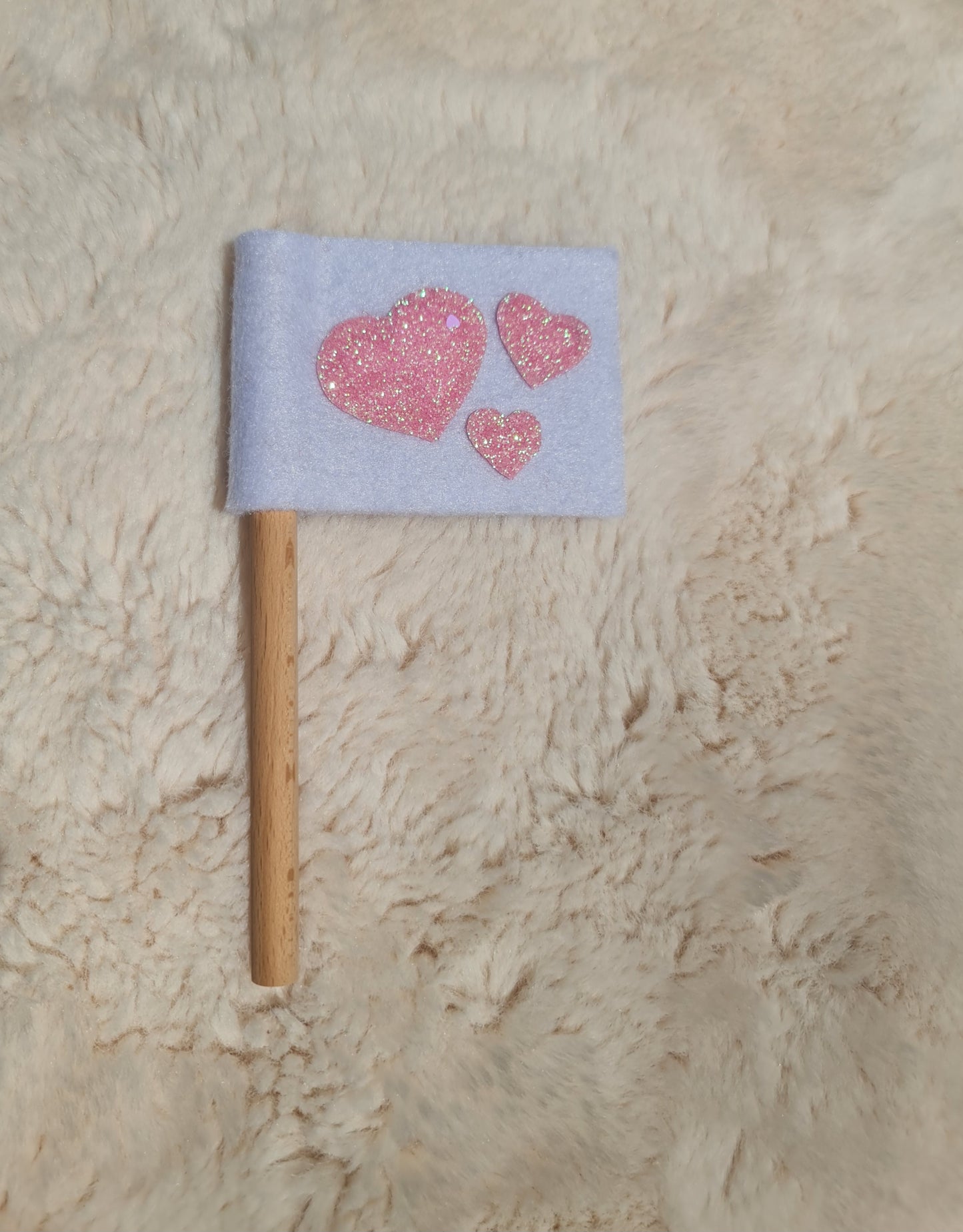 Love hearts felt flag