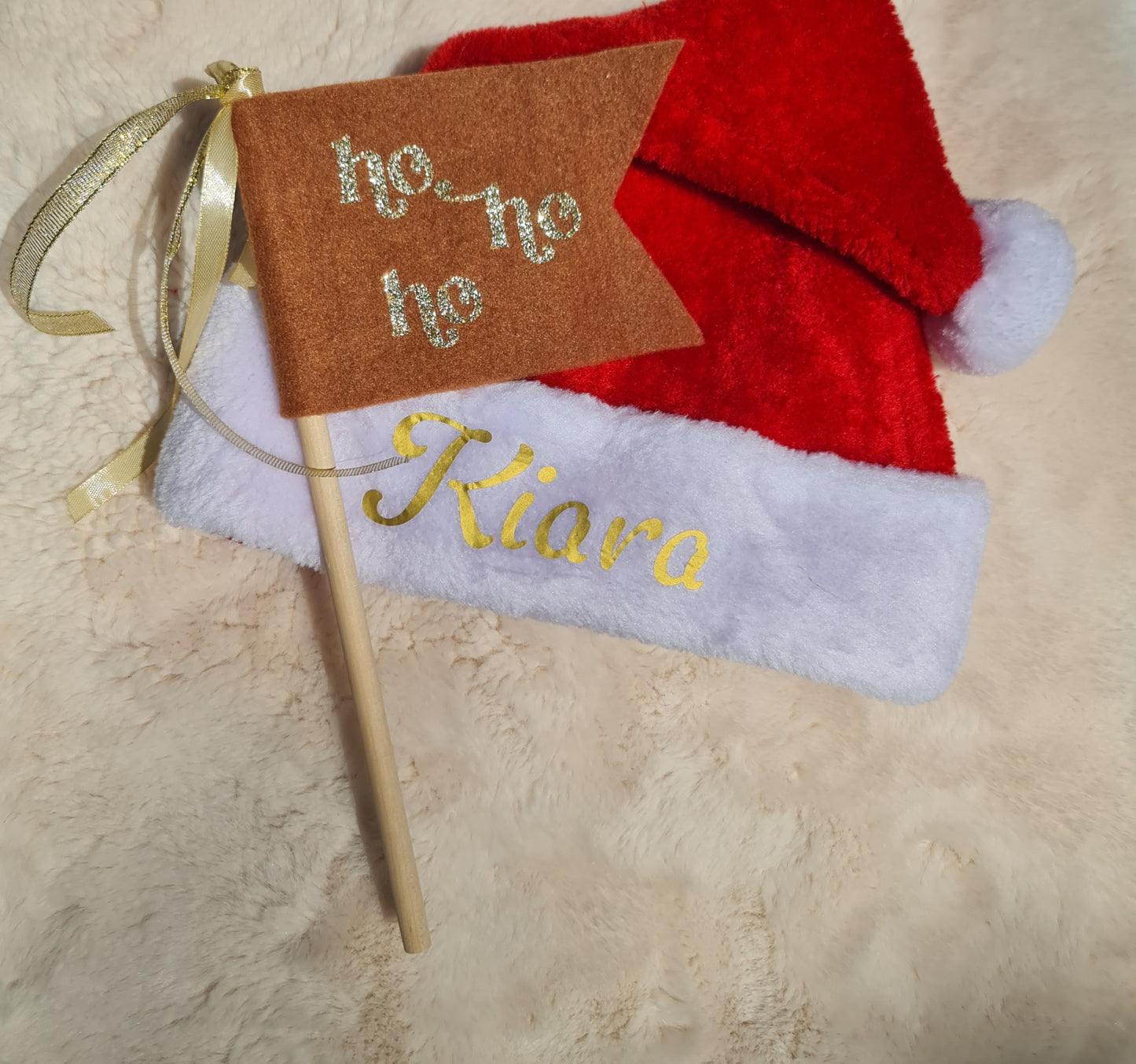 Ho Ho Ho Christmas felt flag