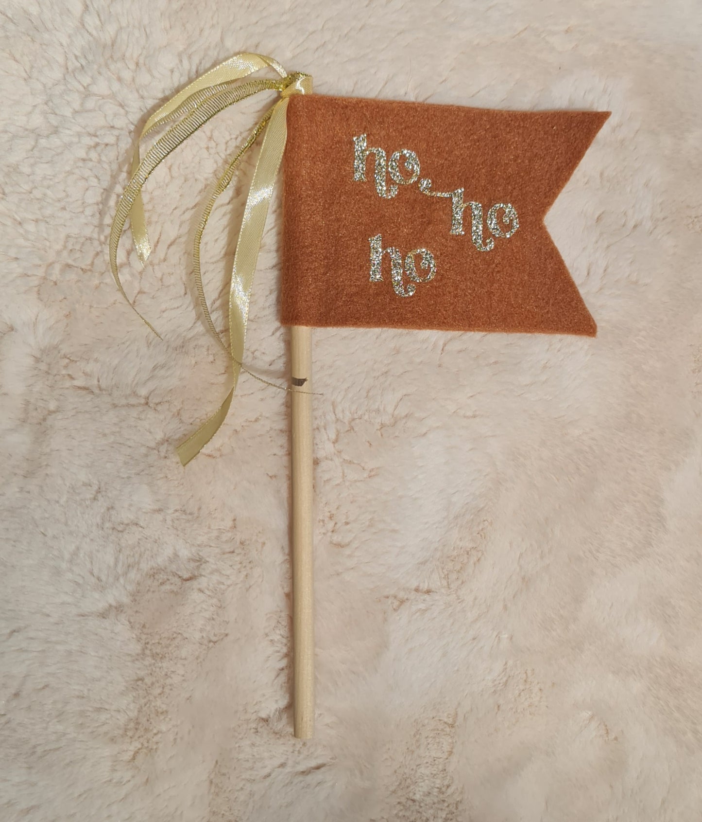 Ho Ho Ho Christmas felt flag