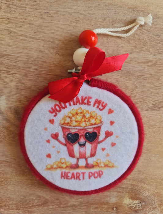 You make my heart pop keepsake ornament