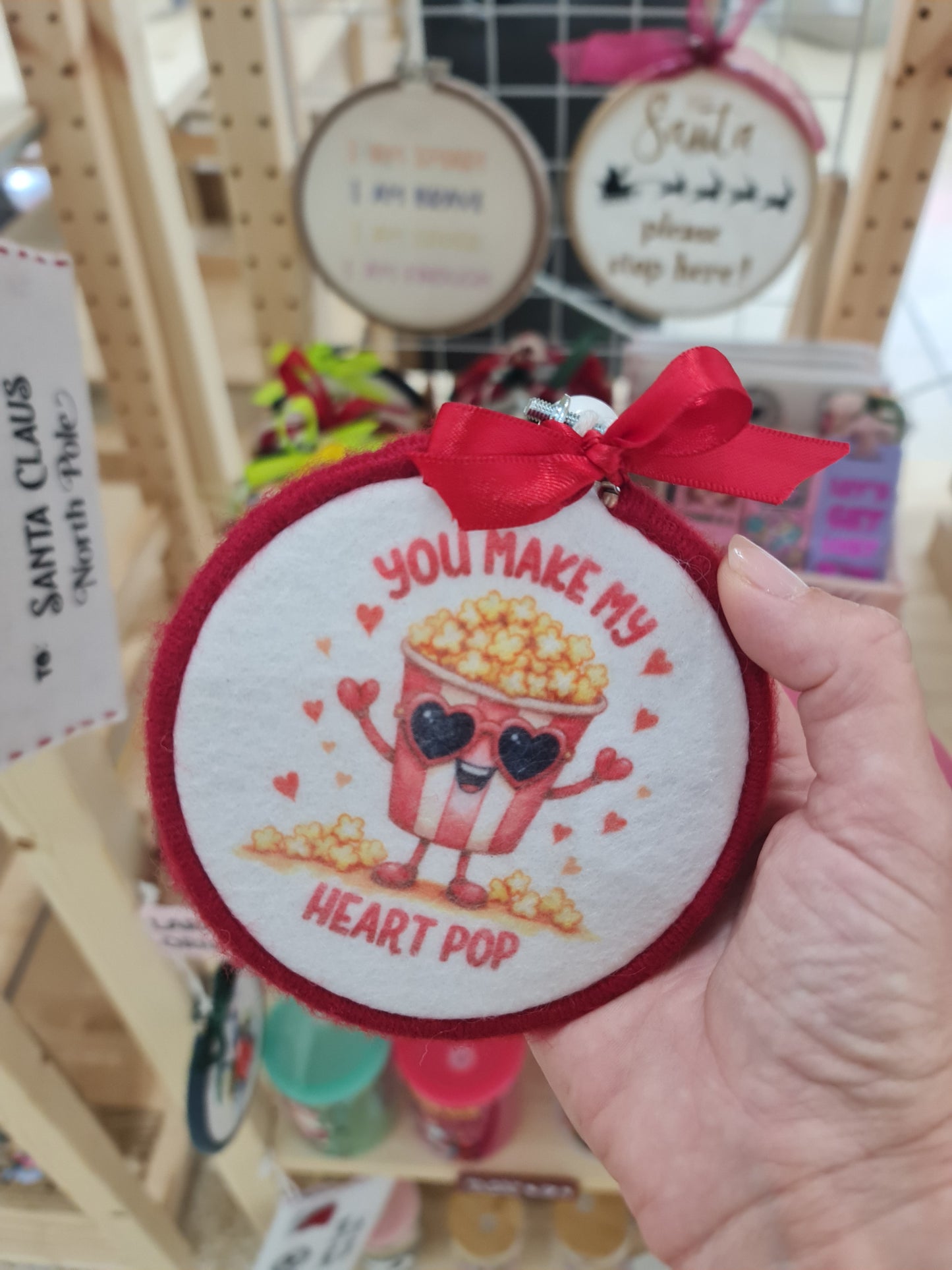 You make my heart pop keepsake ornament