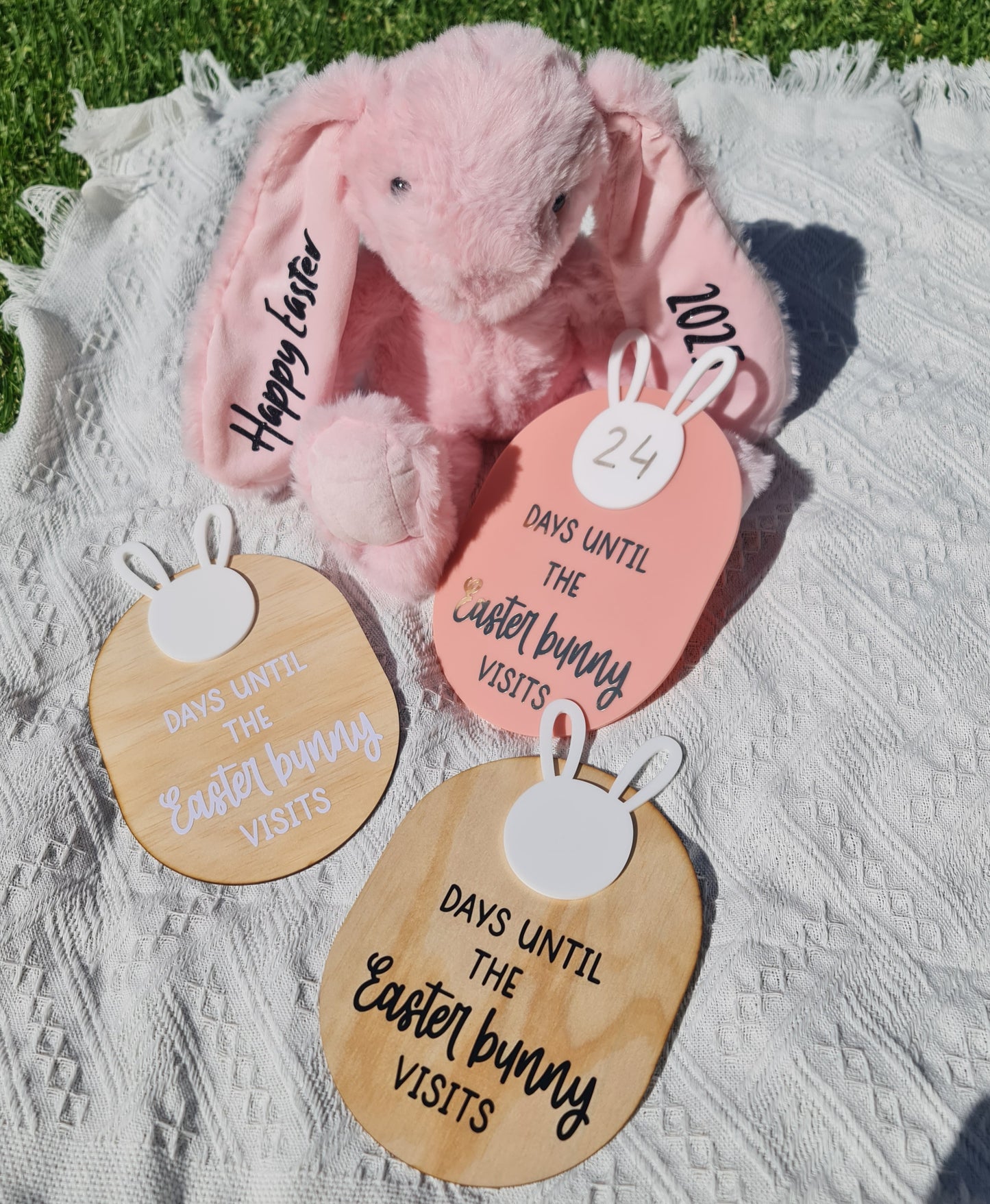 Easter countdown wooden plaque