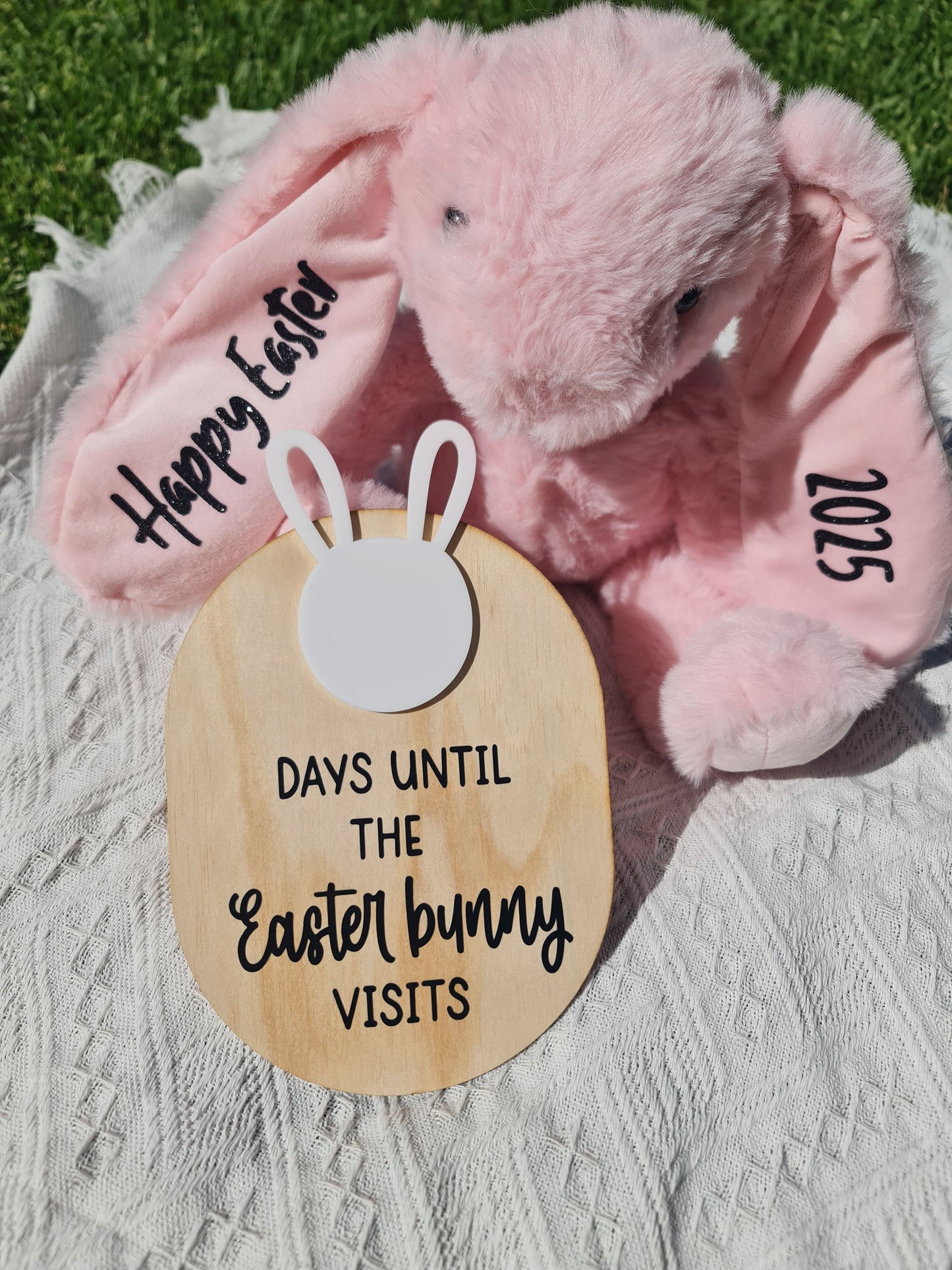Easter countdown wooden plaque