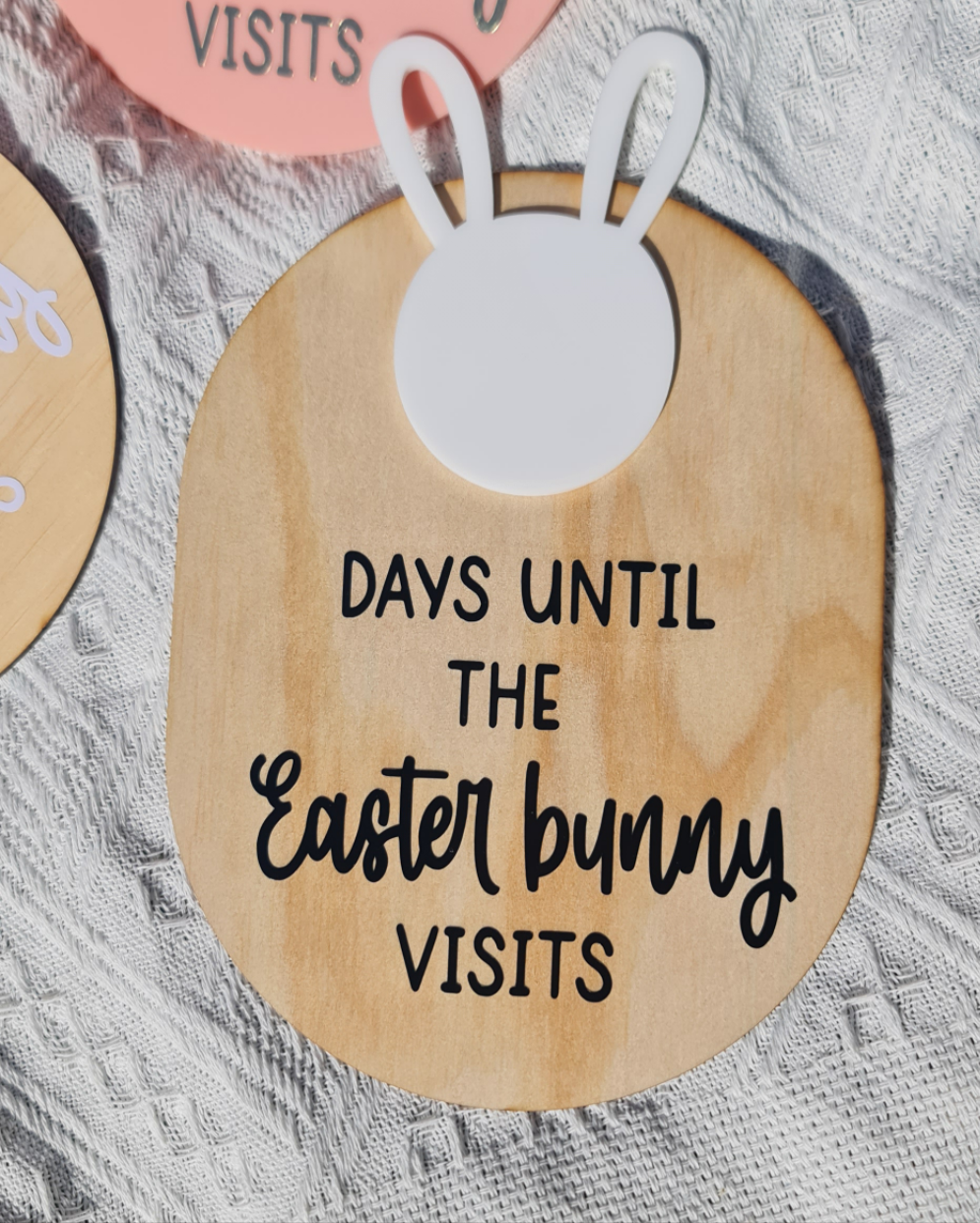 Easter countdown wooden plaque
