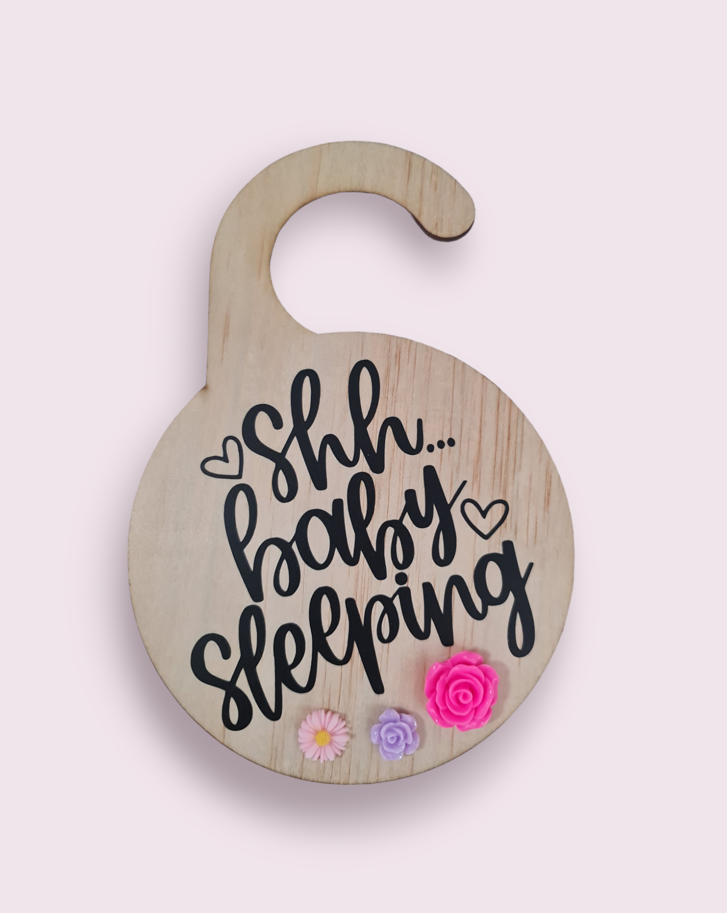 "Shh baby sleeping" sign