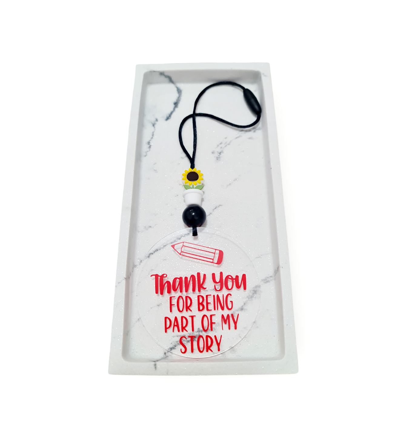 "Teacher" car charm