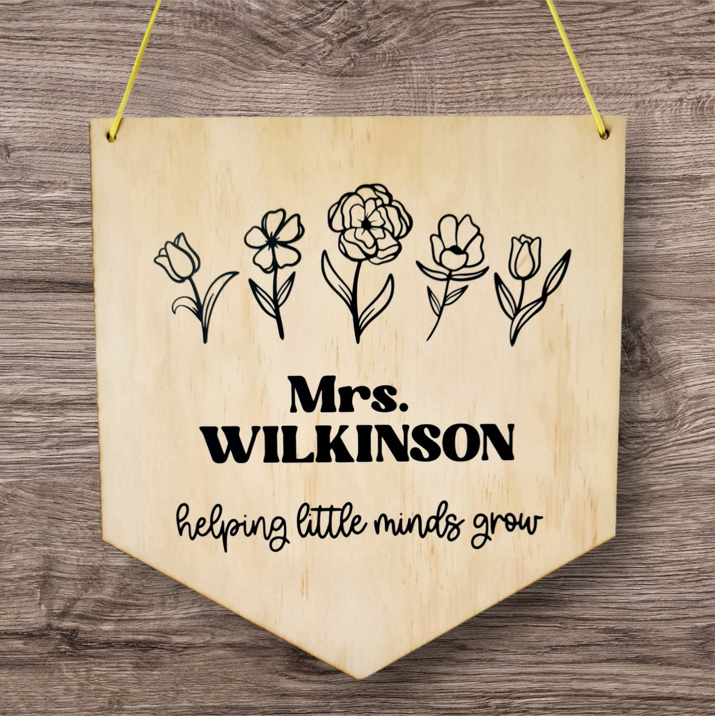 Name banner "Teacher"