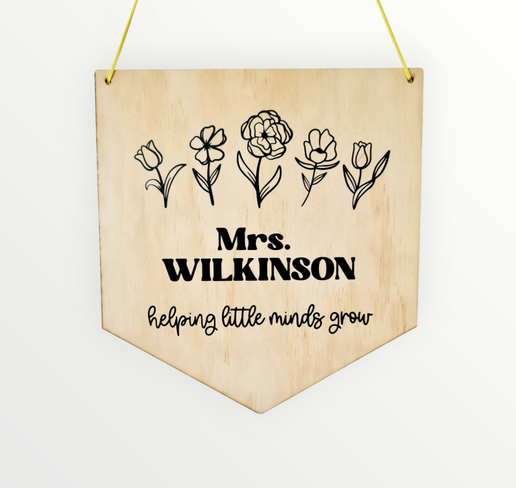 Name banner "Teacher"