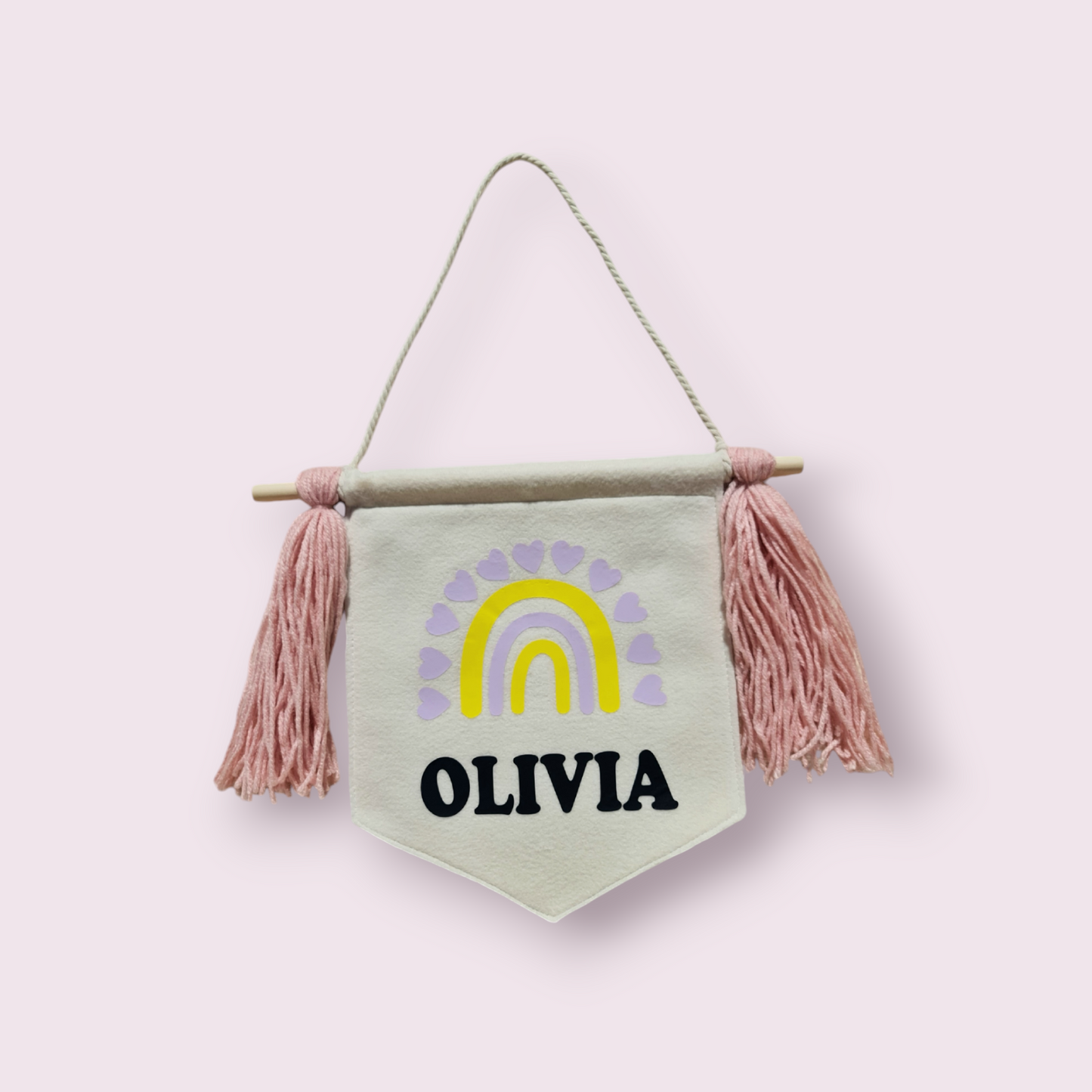 Rainbow personalised name banner