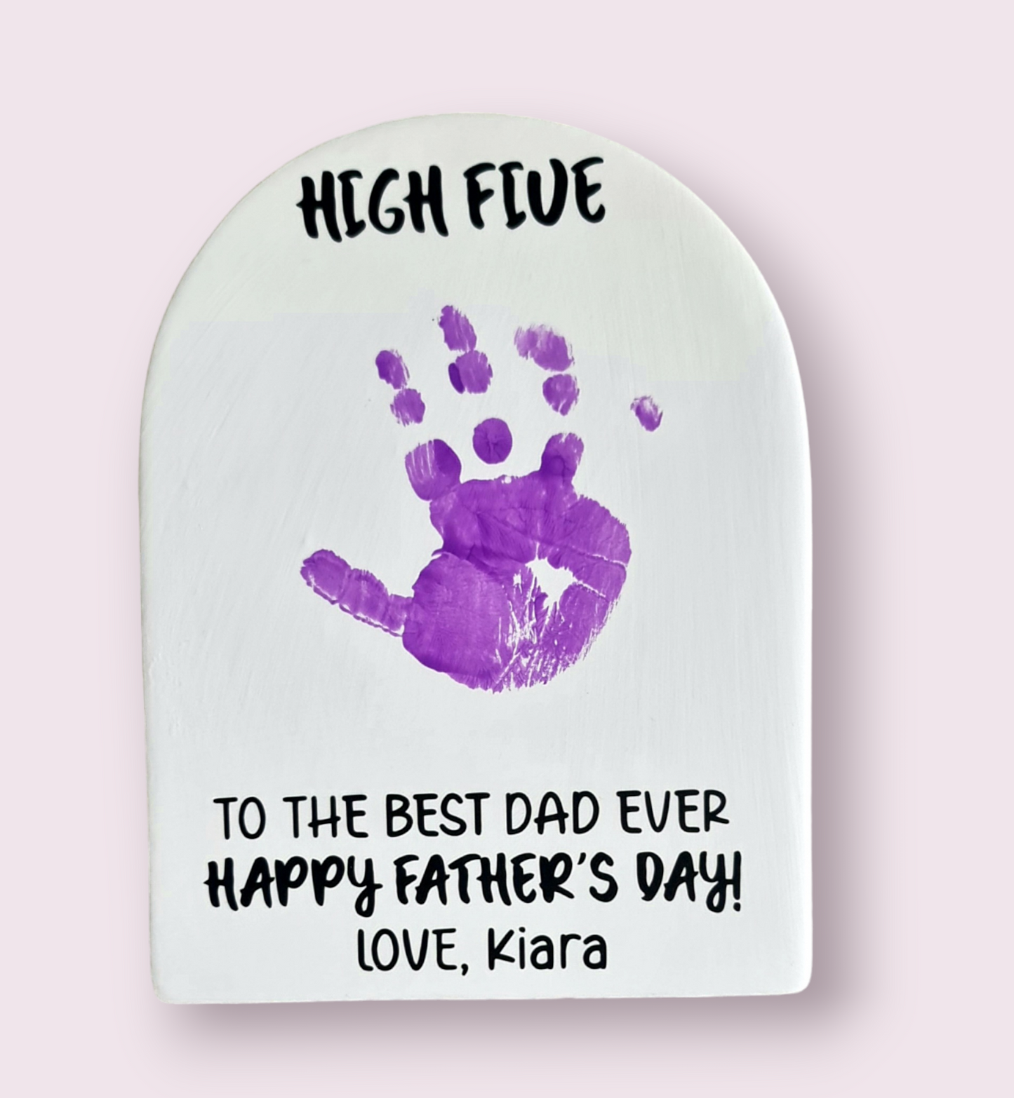 Father's Day hanging handprint plaque