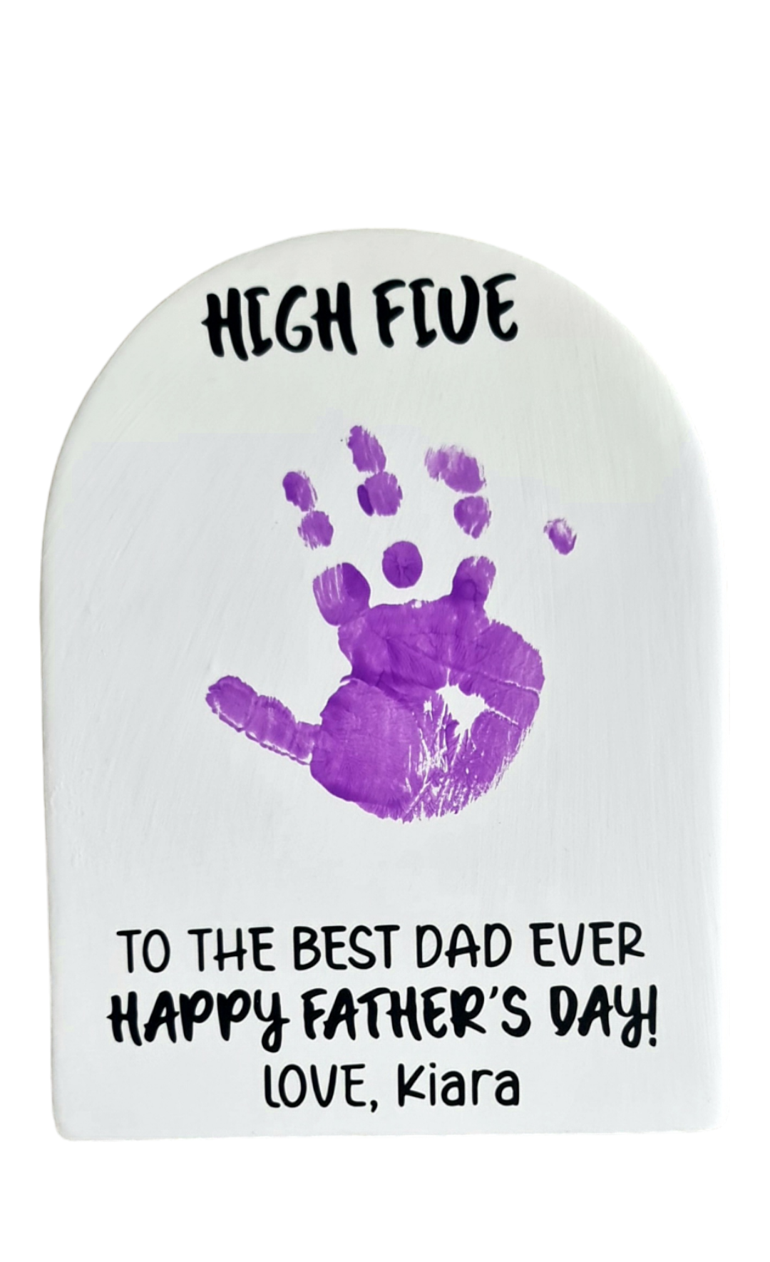 Father's Day hanging handprint plaque