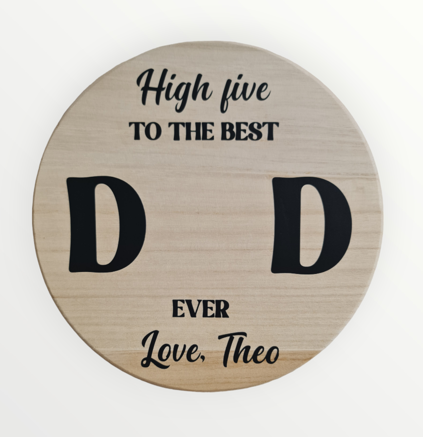 DAD handprint plaque (circle)