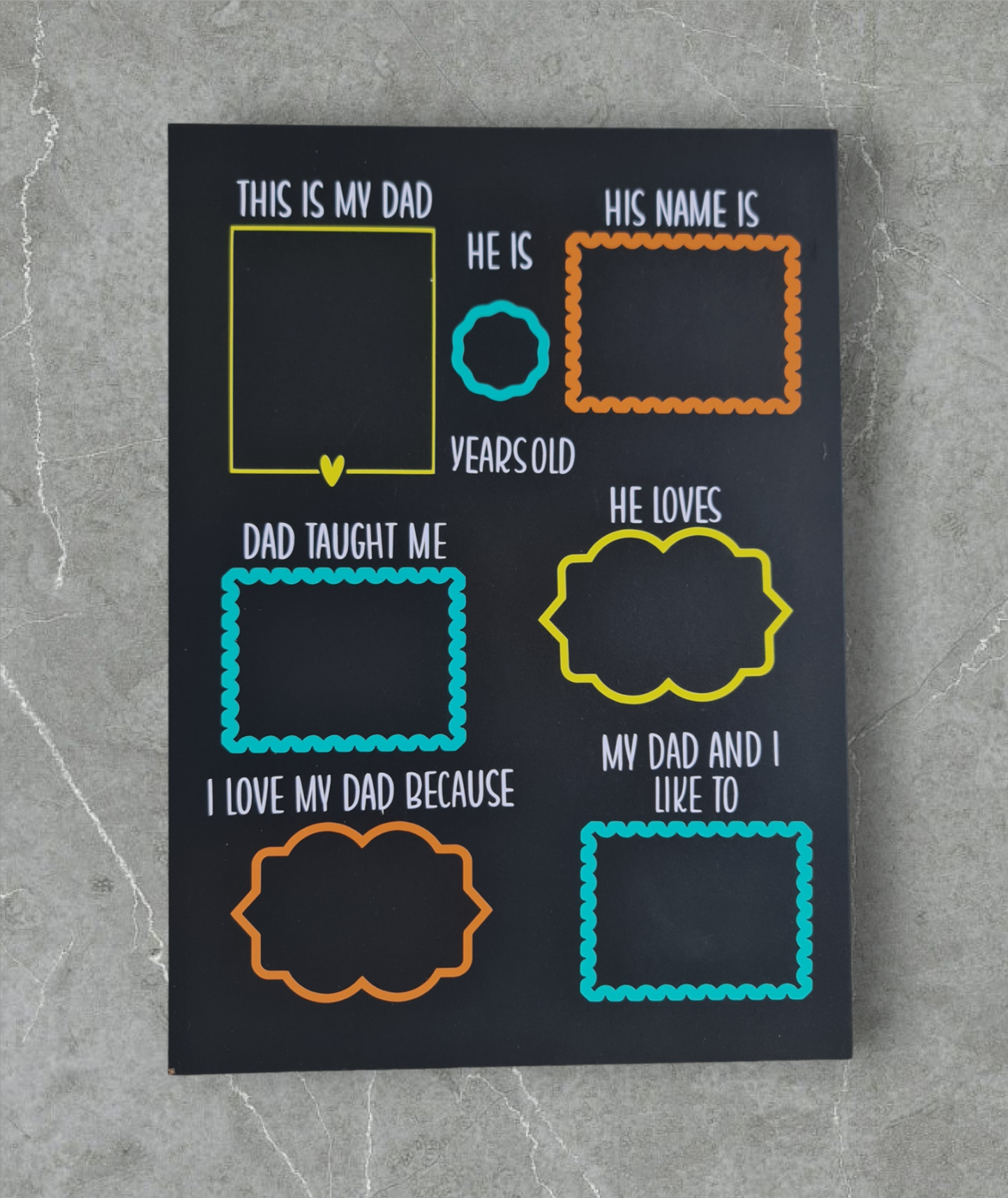 Dad appreciation plaque