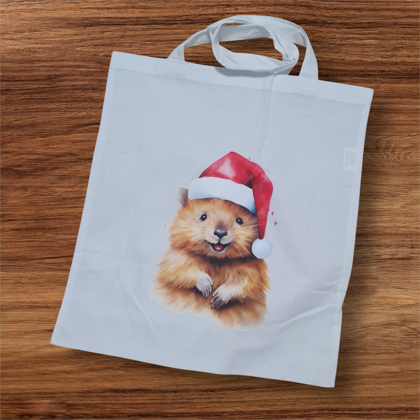 Christmas quokka tote bag