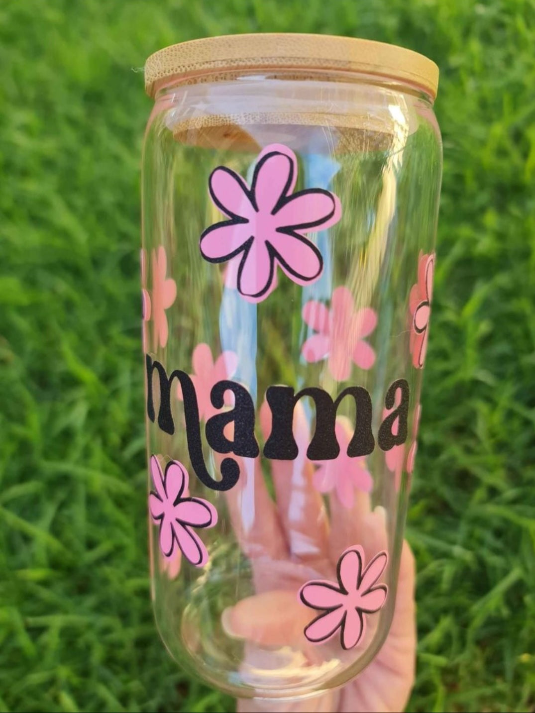 Mama glass cup