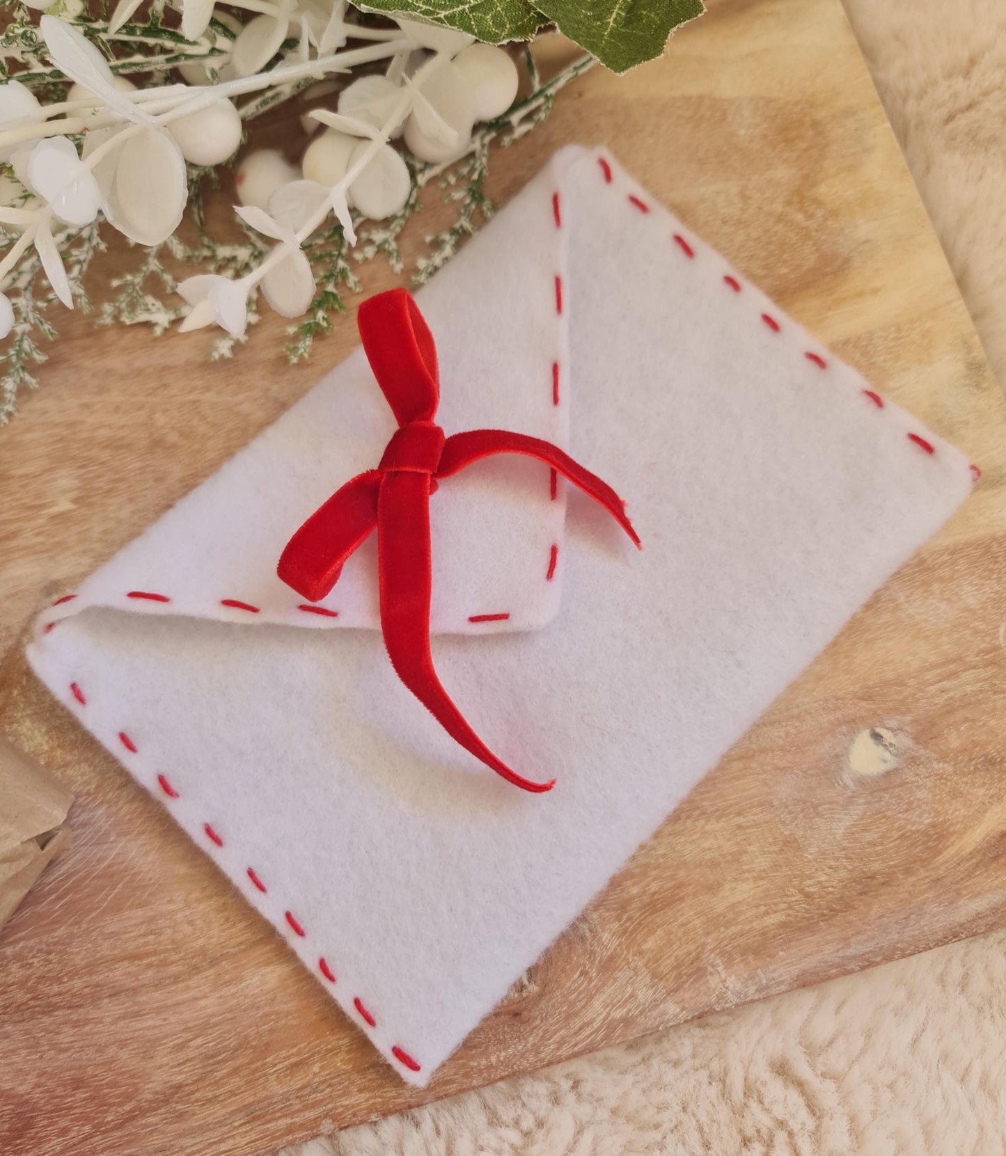 Letter to Santa Envelope, Handmade Santa Letter Envelope, Felt Christmas Decor, Handmade Christmas Decor, Christmas Letter | North Pole Mail