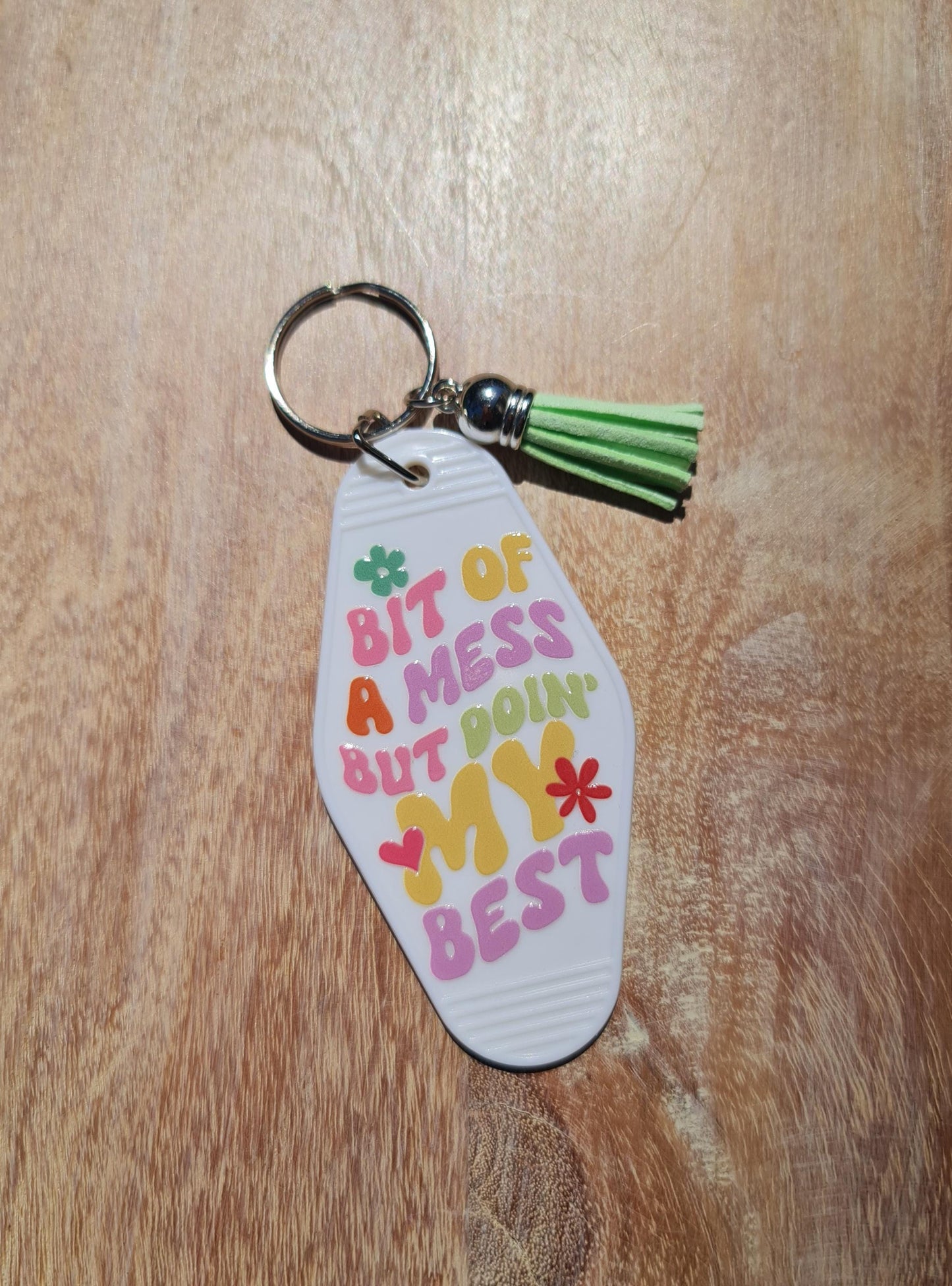Motel keychain, acrylic keychain