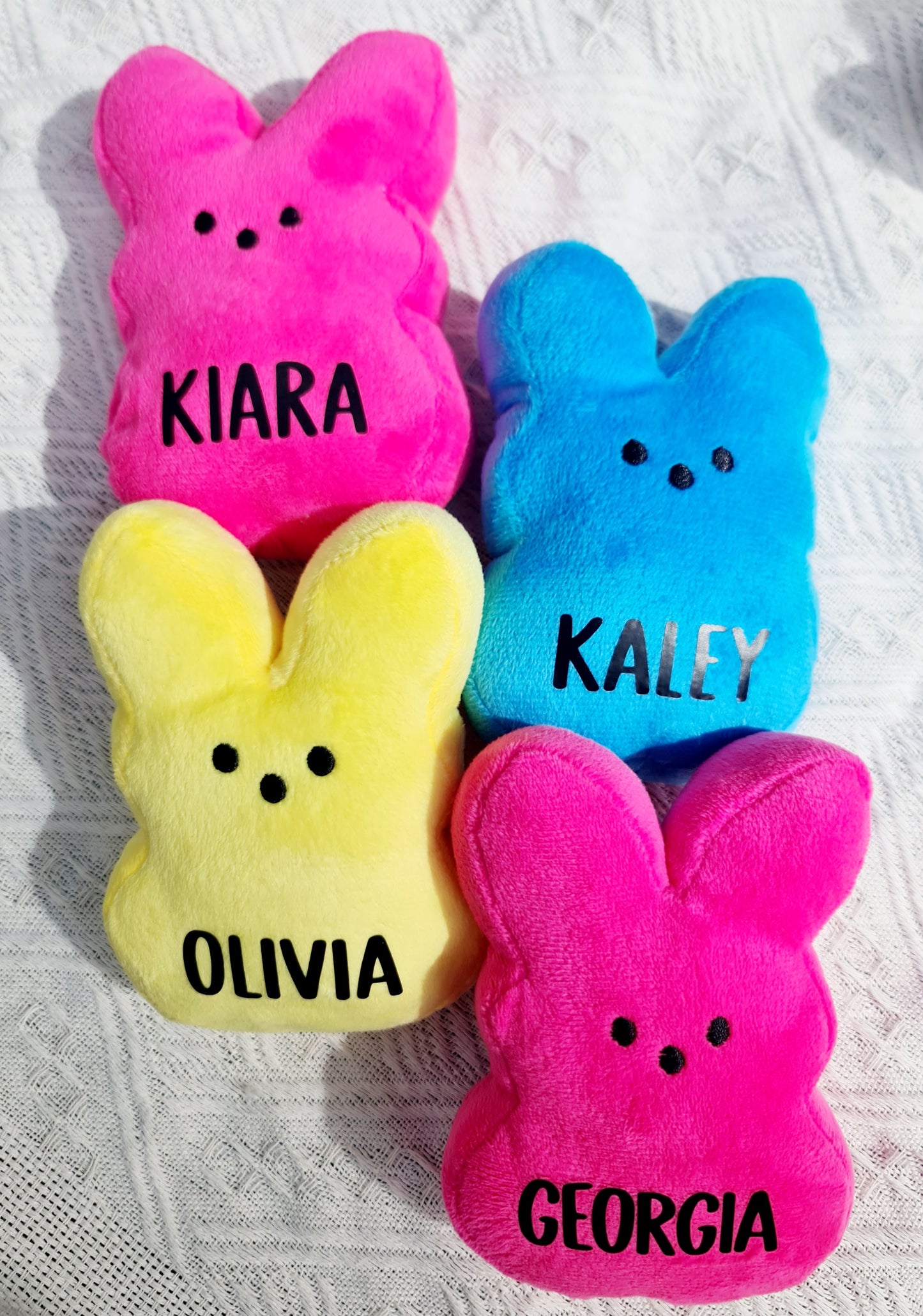 Personalised Easter bunny peeps