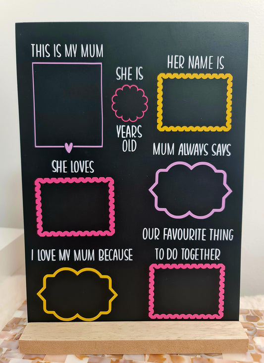 Mum appreciation board