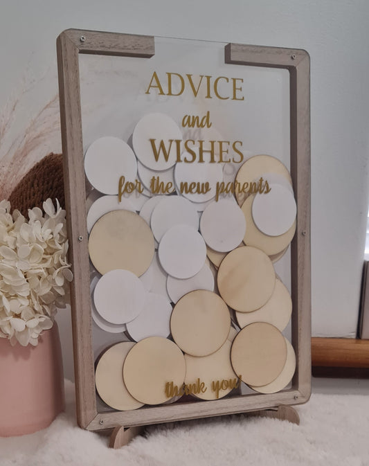 Baby Shower Guest Book Keepsake – Advice & Well Wishes for New Parents