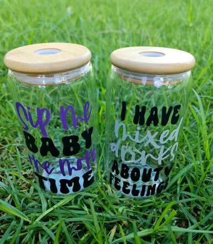 "Mixed drinks" glass cup