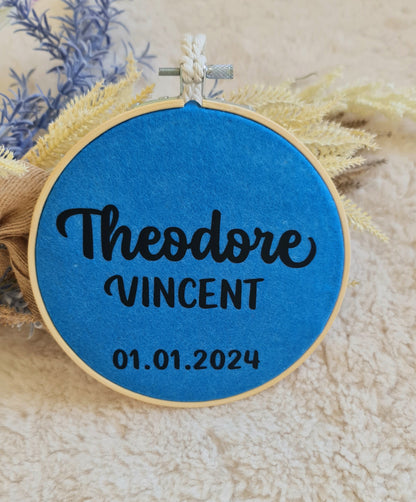 Name keepsake hoop