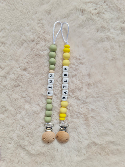 Finn personalised dummy clip