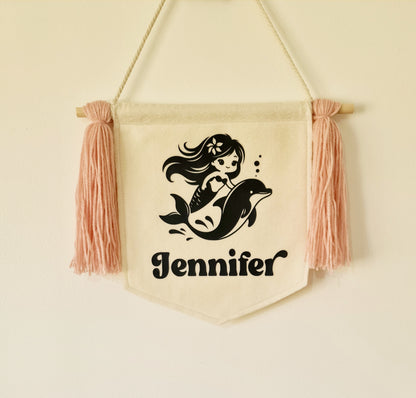 Mermaid personalised name banner