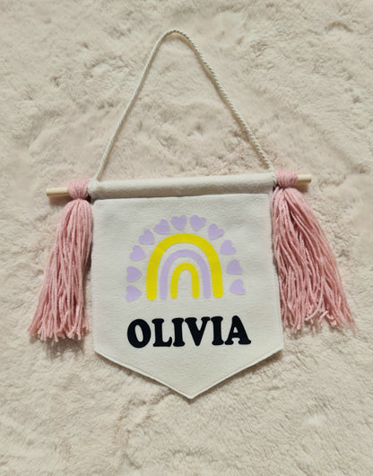 Rainbow personalised name banner