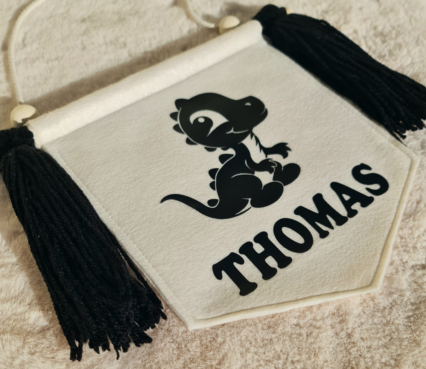 Baby Dino personalised name banner