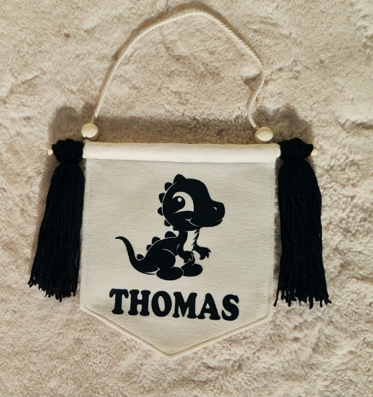 Baby Dino personalised name banner