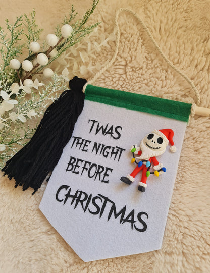 'Twas The Night Before Christmas felt banner