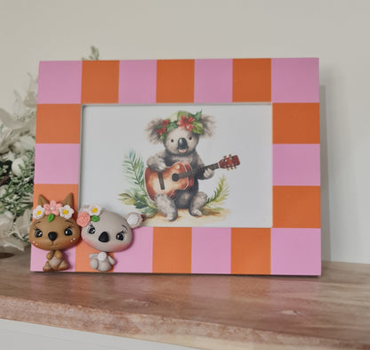 Kangaroo and koala photo frame