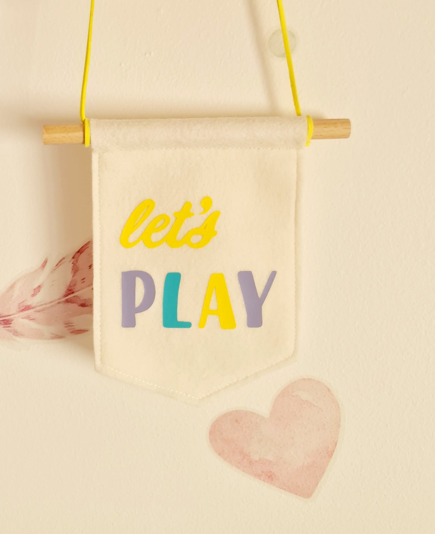Let's play felt banner