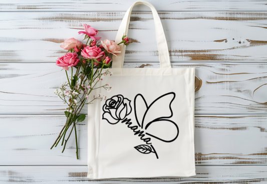 Butterfly mama tote bag