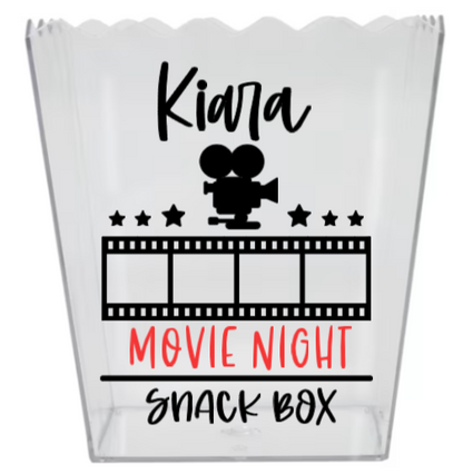 Personalised Movie Night Popcorn/Snack box