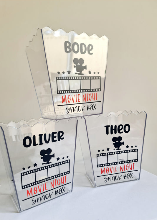 Personalised Movie Night Popcorn/Snack box