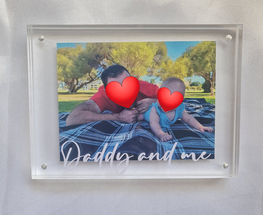 Daddy and me – Acrylic Photo Block